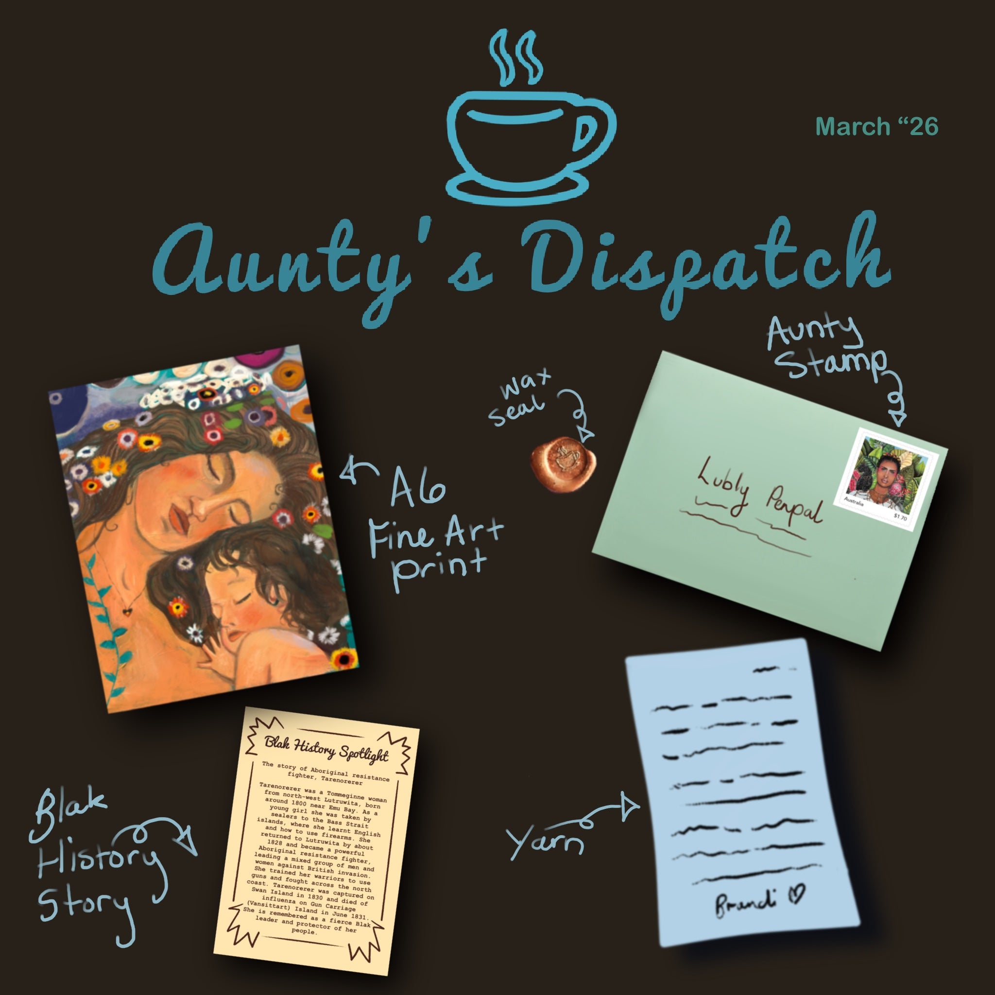 Aunty’s Dispatch - A monthly snail mail club