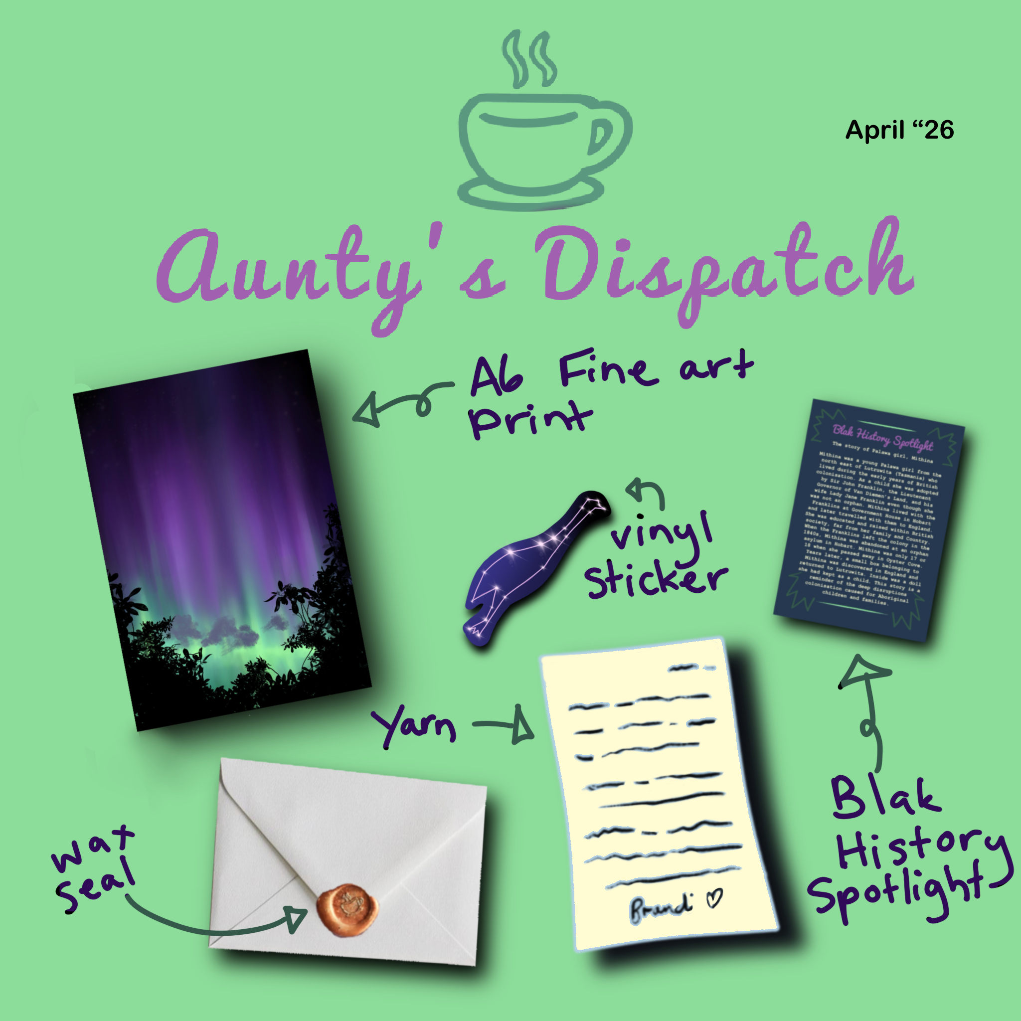 Aunty’s Dispatch - A monthly snail mail club