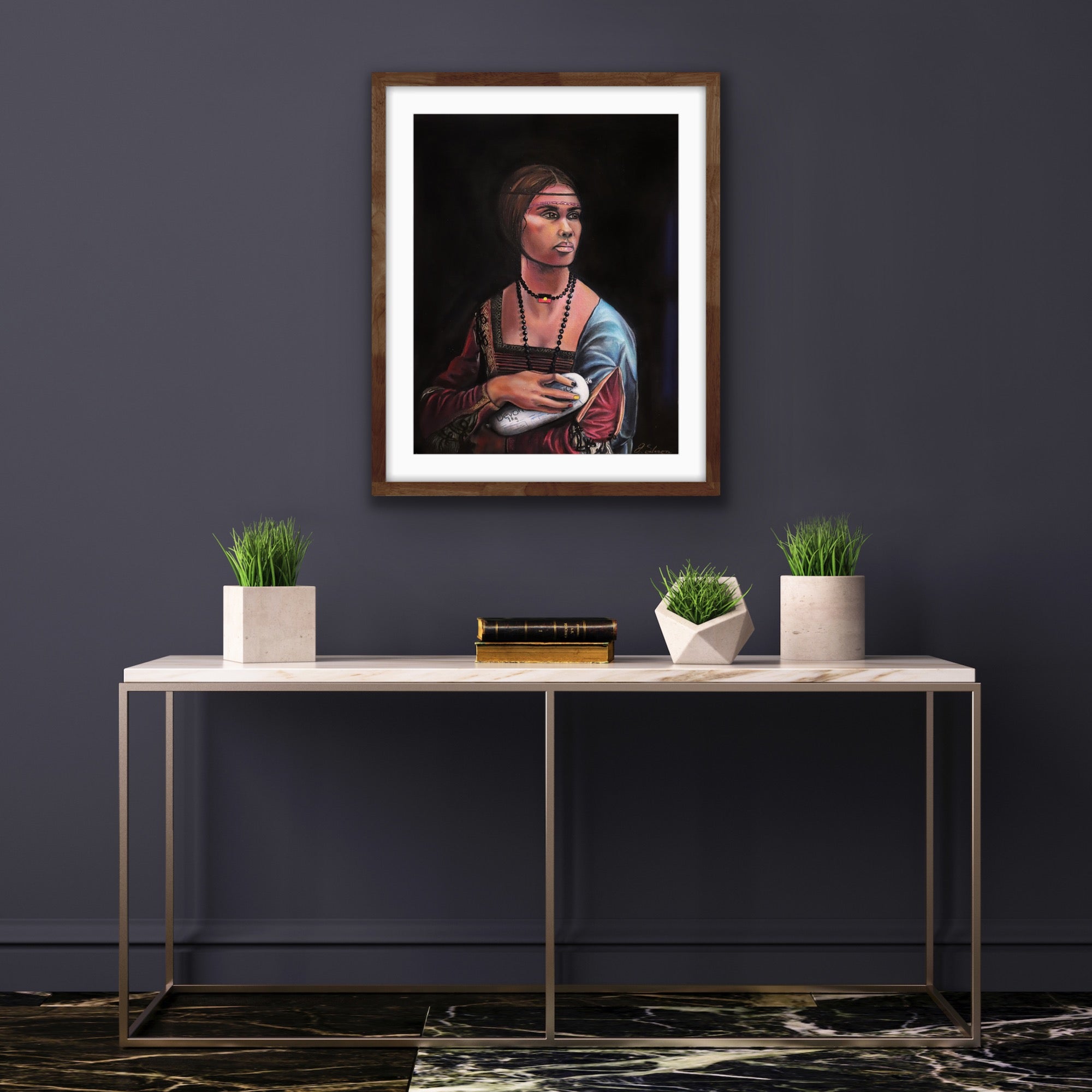 Aunty with Devon Print