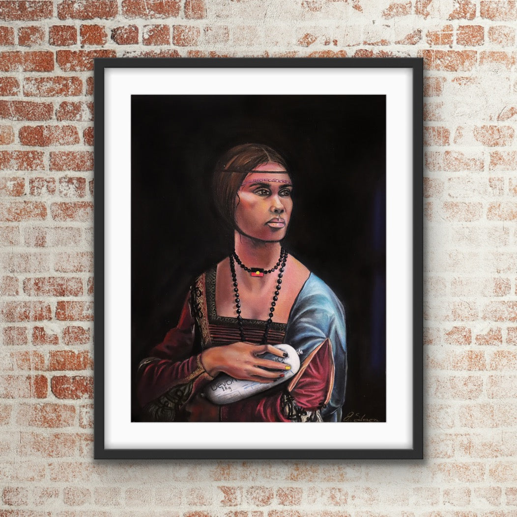 Aunty with Devon Print